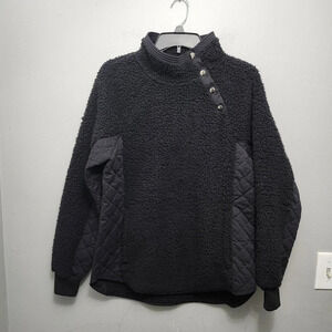Abercrombie and Fitch women's soft sherpa pullover  jacket sweater size …